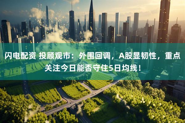 闪电配资 投顾观市：外围回调，A股显韧性，重点关注今日能否守住5日均线！